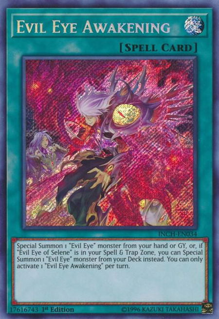 Evil Eye Awakening - The Infinity Chasers YuGiOh trading card