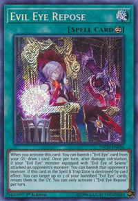 Evil Eye Repose - The Infinity Chasers (INCH) #INCH-EN036 - Secret Rare YuGiOh Trading Card