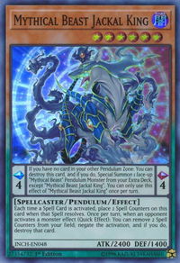 Mythical Beast Jackal King - The Infinity Chasers (INCH) #INCH-EN048 - Super Rare YuGiOh Trading Card