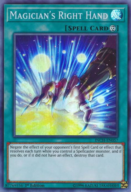 Magician's Right Hand - The Infinity Chasers YuGiOh trading card