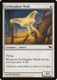 Goldenglow Moth - Shadowmoor (SHM) #6 - Common Magic: The Gathering Trading Card