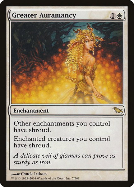 Greater Auramancy trading card from Shadowmoor Greater Auramancy - Shadowmoor Magic: The Gathering trading card