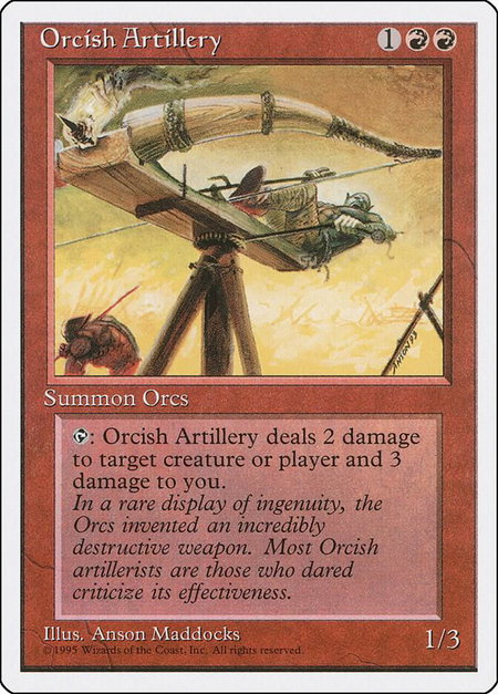 Orcish Artillery - Fourth Edition Magic: The Gathering trading card