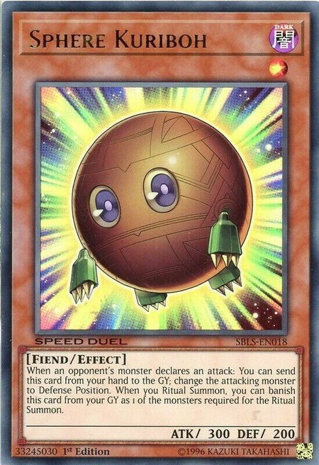 Sphere Kuriboh - Speed Duel: Arena of Lost Souls YuGiOh trading card