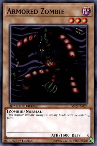 Armored Zombie - Speed Duel: Arena of Lost Souls YuGiOh trading card