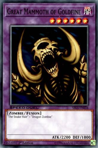 Great Mammoth of Goldfine - Speed Duel: Arena of Lost Souls YuGiOh trading card