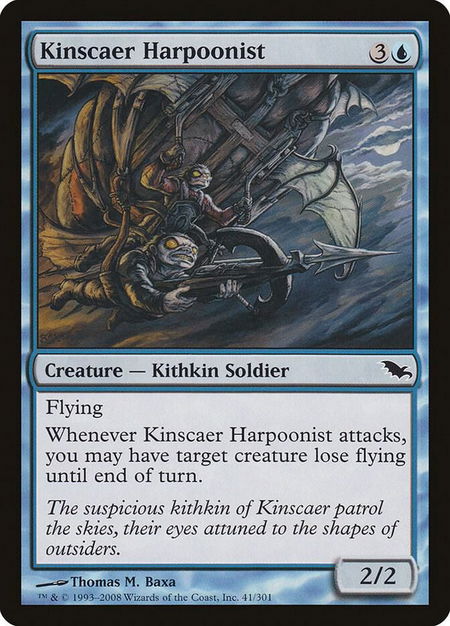 Kinscaer Harpoonist - Shadowmoor Magic: The Gathering trading card