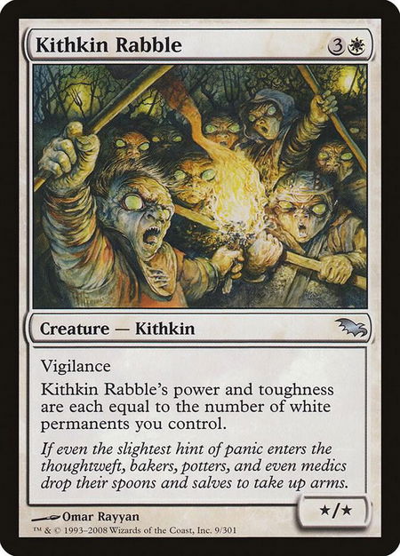 Kithkin Rabble - Shadowmoor Magic: The Gathering trading card
