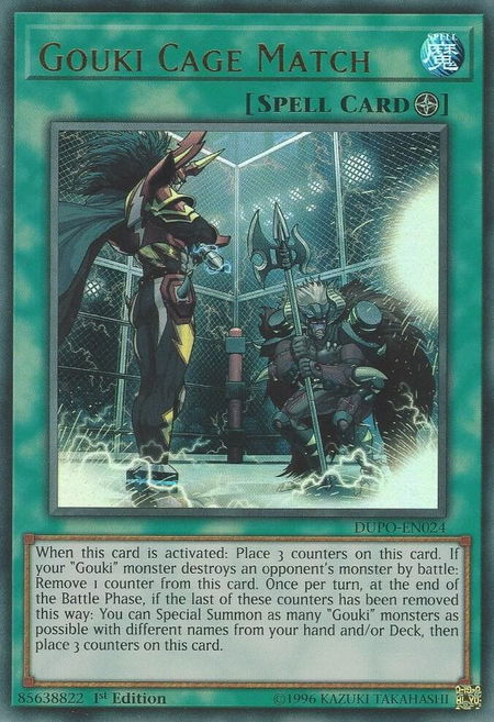Gouki Cage Match - Duel Power YuGiOh trading card
