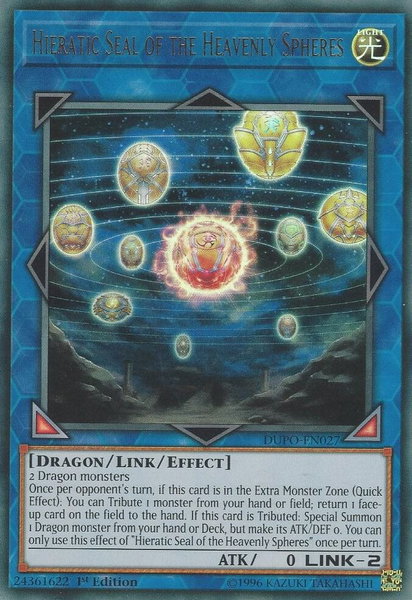 Hieratic Seal of the Heavenly Spheres - Duel Power YuGiOh trading card