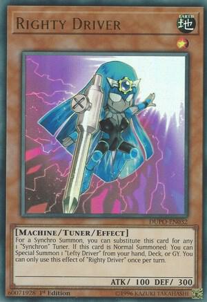 Righty Driver trading card from Duel Power Righty Driver - Duel Power YuGiOh trading card