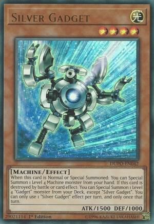 Silver Gadget trading card from Duel Power Silver Gadget - Duel Power YuGiOh trading card