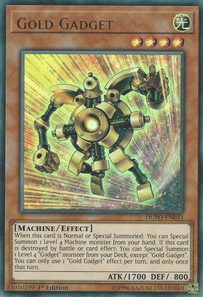 Gold Gadget - Duel Power YuGiOh trading card