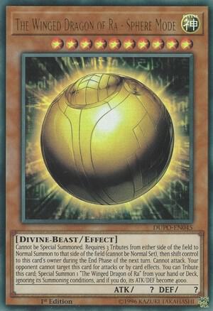 The Winged Dragon of Ra - Sphere Mode - Duel Power YuGiOh trading card