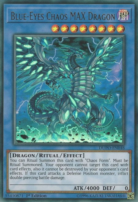 Blue-Eyes Chaos MAX Dragon - Duel Power YuGiOh trading card