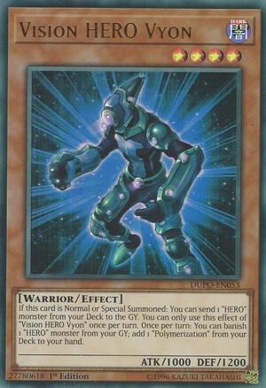 Vision HERO Vyon - Duel Power YuGiOh trading card