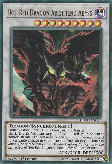Hot Red Dragon Archfiend Abyss - Duel Power YuGiOh trading card