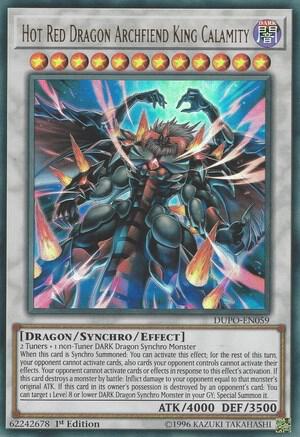 Hot Red Dragon Archfiend King Calamity - Duel Power YuGiOh trading card