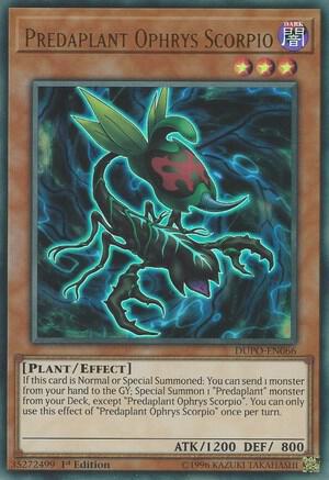 Predaplant Ophrys Scorpio trading card from Duel Power Predaplant Ophrys Scorpio - Duel Power YuGiOh trading card