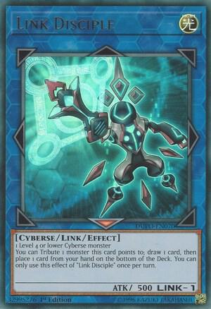 Link Disciple trading card from Duel Power Link Disciple - Duel Power YuGiOh trading card