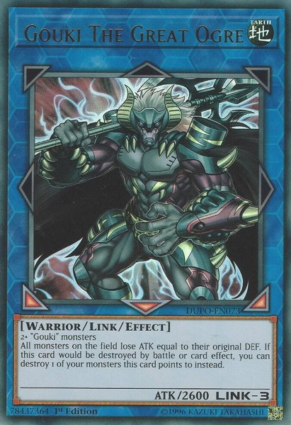 Gouki The Great Ogre trading card from Duel Power Gouki The Great Ogre - Duel Power YuGiOh trading card