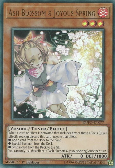 Ash Blossom & Joyous Spring - Duel Power YuGiOh trading card