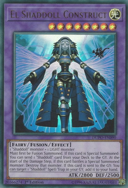 El Shaddoll Construct trading card from Duel Power El Shaddoll Construct - Duel Power YuGiOh trading card