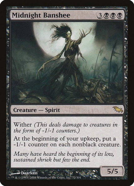 Midnight Banshee - Shadowmoor Magic: The Gathering trading card