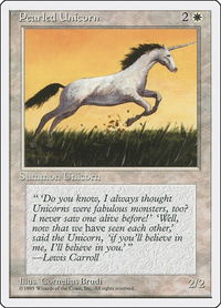 Pearled Unicorn - Fourth Edition (4ED) #39 - Common Magic: The Gathering Trading Card