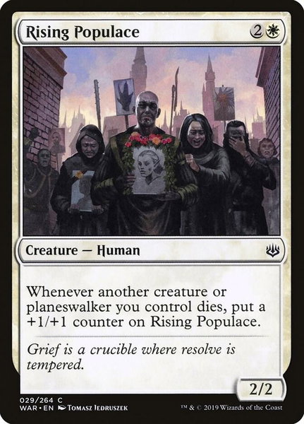 Rising Populace - War of the Spark Magic: The Gathering trading card