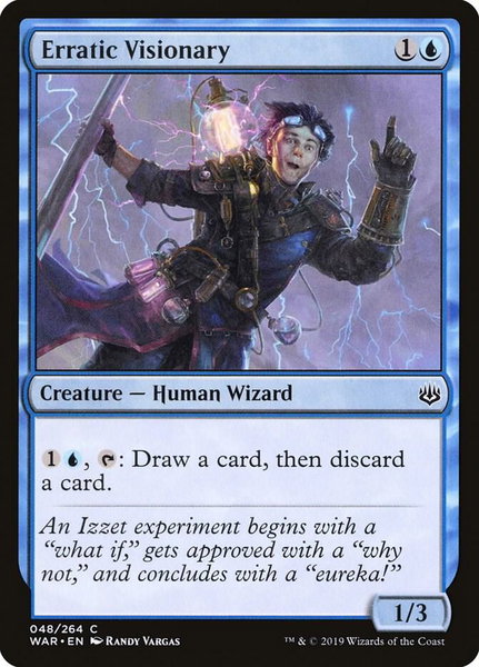 Erratic Visionary - War of the Spark Magic: The Gathering trading card