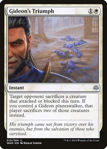 Gideon's Triumph - War of the Spark (WAR) #15 - Uncommon Magic: The Gathering Trading Card