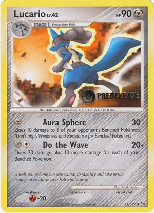 Lucario - 53/127 (Prerelease) - Diamond and Pearl Promos Pokémon trading card