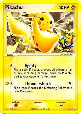 Pikachu - 012 (10th Anniversary) - Miscellaneous Cards & Products Pokémon trading card
