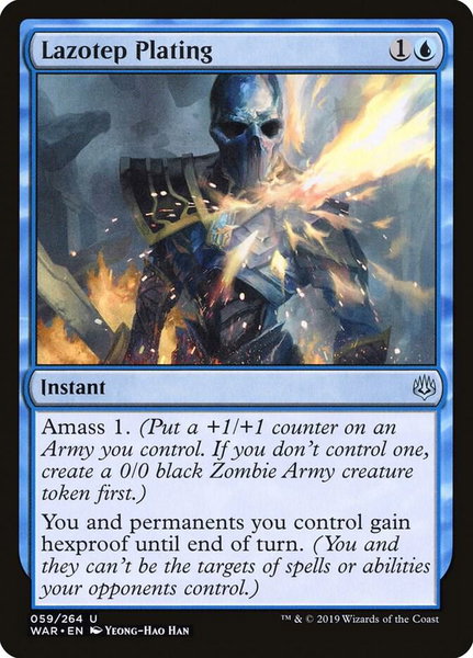 Lazotep Plating - War of the Spark Magic: The Gathering trading card