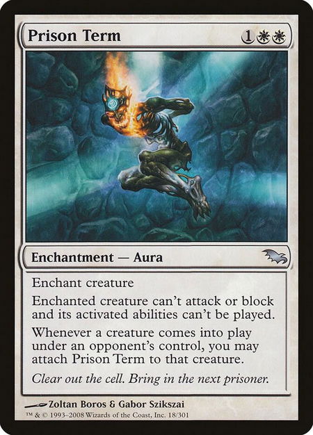 Prison Term - Shadowmoor Magic: The Gathering trading card