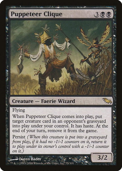Puppeteer Clique - Shadowmoor Magic: The Gathering trading card