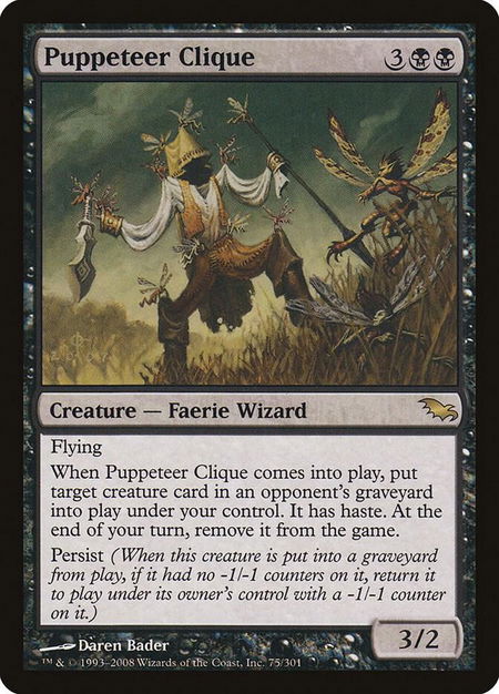 Puppeteer Clique - Shadowmoor Magic: The Gathering trading card