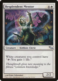 Resplendent Mentor - Shadowmoor (SHM) #19 - Uncommon Magic: The Gathering Trading Card