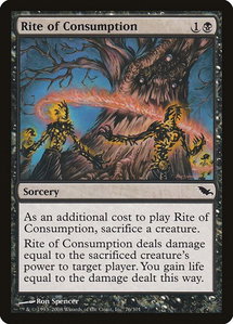 Rite of Consumption - Shadowmoor (SHM) #76 - Common Magic: The Gathering Trading Card