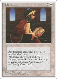 Piety - Fourth Edition (4ED) #41 - Common Magic: The Gathering Trading Card