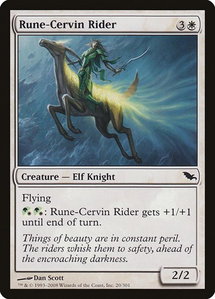 Rune-Cervin Rider - Shadowmoor (SHM) #20 - Common Magic: The Gathering Trading Card