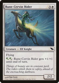 Rune-Cervin Rider - Shadowmoor (SHM) #20 - Common Magic: The Gathering Trading Card