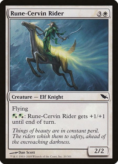 Rune-Cervin Rider - Shadowmoor Magic: The Gathering trading card