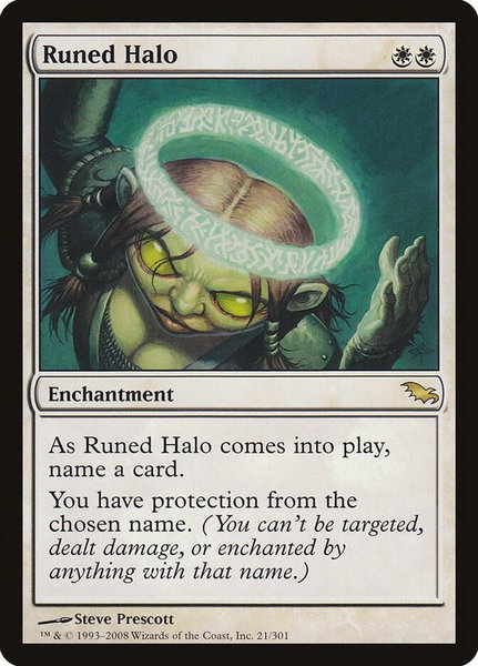 Runed Halo - Shadowmoor Magic: The Gathering trading card