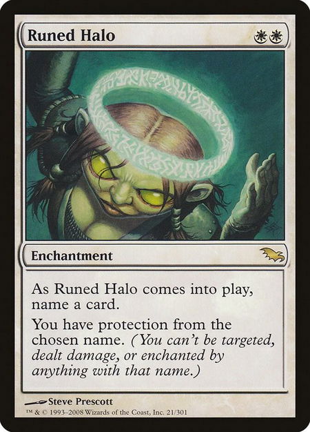 Runed Halo - Shadowmoor Magic: The Gathering trading card