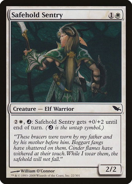 Safehold Sentry trading card from Shadowmoor Safehold Sentry - Shadowmoor Magic: The Gathering trading card