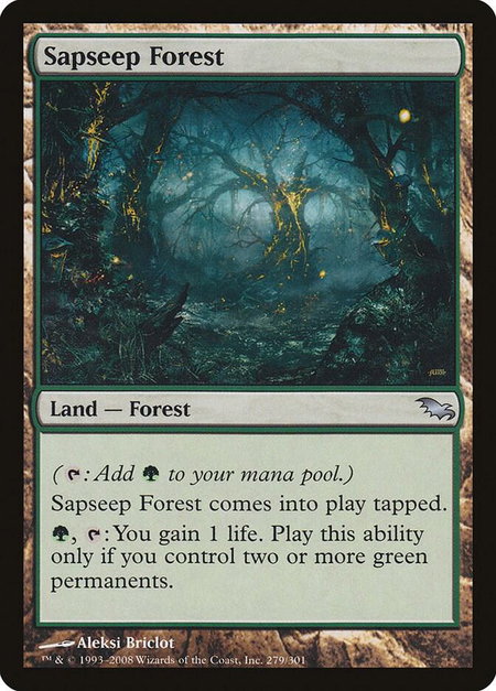 Sapseep Forest - Shadowmoor Magic: The Gathering trading card