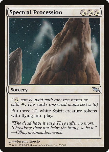 Spectral Procession - Shadowmoor Magic: The Gathering trading card