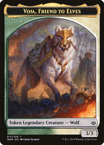 Voja, Friend to Elves Token - War of the Spark (WAR) #17 - Token Magic: The Gathering Trading Card